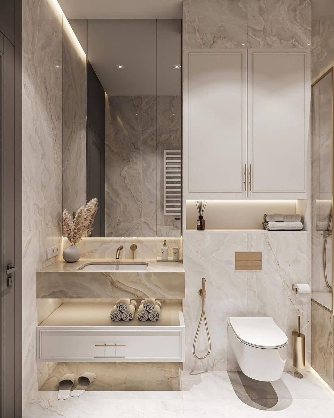 Detailed bathroom interior